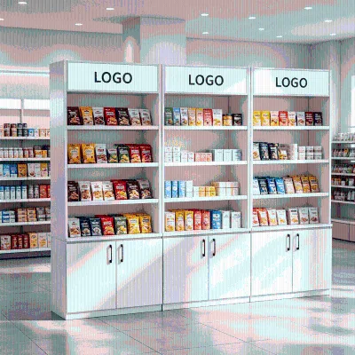 Custom Wooden Cosmetic Display Shelving System Beauty & Supermarket Retail Store Fixture Showcase Made in China
