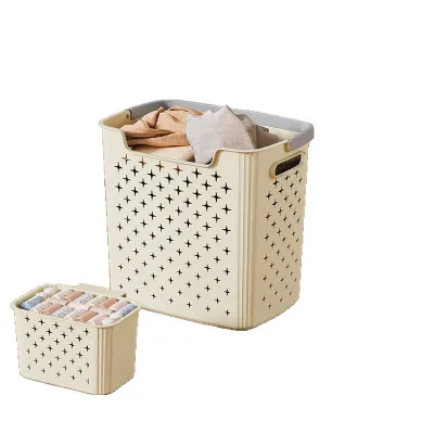Joyful Home Plastic Large Capacity Modern Minimalist Laundry Basket & Hamper for Bathroom and Laundry Room Storage