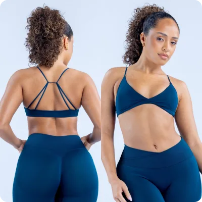 Women Matte Nylon Invisible-seam Spaghetti Straps Front-tie High-elasticity Back-shaping Tight-fitting High Sports Bra