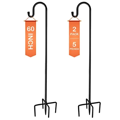 Shepherd-Hooks 60" Adjustable Modern Bird Feeder Lantern Plant Hanger Easy Install for Outdoor Flower Baskets Weddings