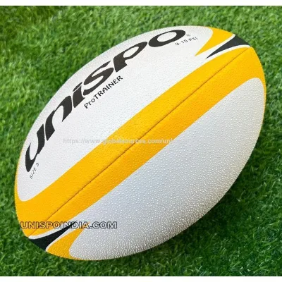 Premium Training Rugby ball made of syn rubber, fully hand sewn, fitted with bladder, with long lasting all weather grip