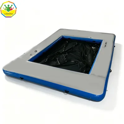 Custom Inflatable Water Floating Platform, PVC Floating Swim Dock for Yacht Pool Water Entertainment