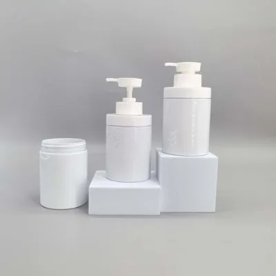 300ml white bottle soap dispensers plastic face cleaning bottle and lotion bottles with pump