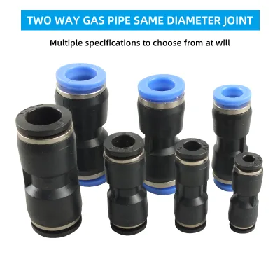 JT-123 Series 4mm 2-Way Equal Diameter Pneumatic Quick Fitting Air Hose Connector for Automation Industrial Pneumatic System