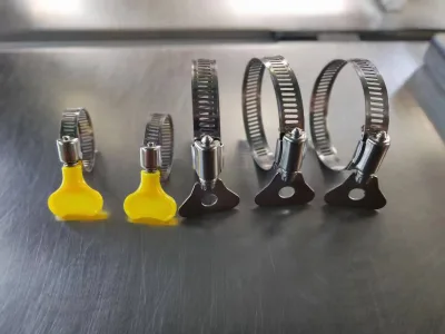 Heavy Duty British Type Galvanized Steel Hose Clamp Fastener Iron Zinc Plating for Secure Pipe Fastening