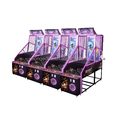Basketball Shooting Machine 220V Hoop Feve Scoring Entertainment LED Sport Shooting Boxing Metal Plastic Coin Pusher