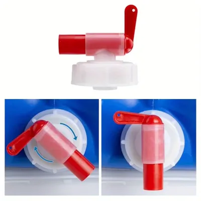 1pc Din61 Plastic Dispenser for 15-60 Liter Canning Taps -european Standard, Wall Mounted Garden Hose Faucet With Handle
