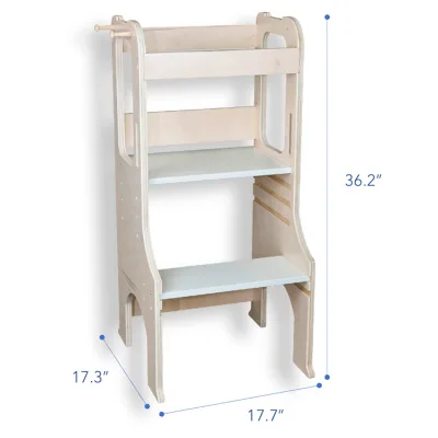 Wholesale Assembled Wooden Children Learning Activity Footstool Montessori Tower Kitchen Use Wooden Footstool