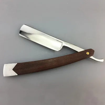 Traditional Style Straight Razor for Barber Shaving Solid Wood Handle JDK-SR7068 Product