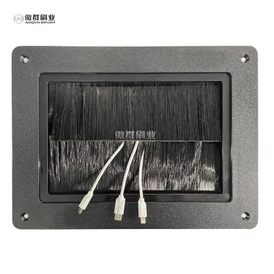 PP Injection Molding Round Raised Floor Brush Grommet Raised Accessed Floor Round Brush Grommet Circular Cable Entry Brush Seal
