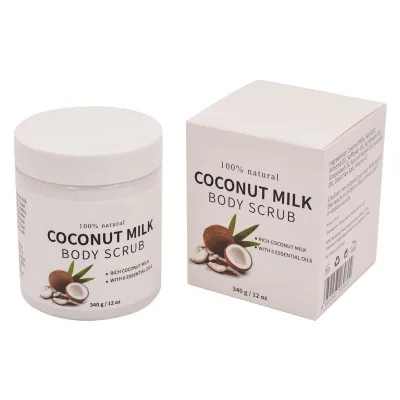 Coconut milk scrub cleanses keratin skin facial body scrub clean Coconut Milk Scrub Exfoliating Whitening Sea Salt Body