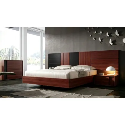 Wholesale Modern Bedroom Furniture Tatami Style Wooden High End Double Bed With Side Cabinet