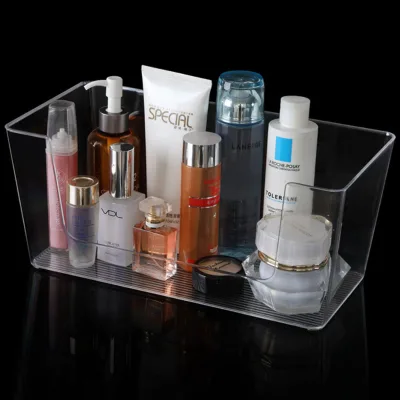 Cross Border OEM Clear Plastic Storage Box Multi-Layer Drawer Cosmetic Dustproof Portable Makeup Organizers Model YDQ-0597