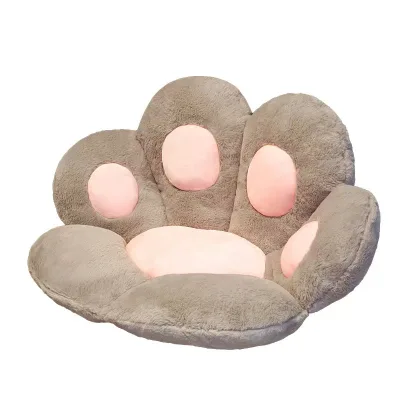 Lovely Square Cat Paw Chair Cushion Crocheted 100% Polyester PVC Filling Massage Feature Cozy Seat Pad Floor Cushion Not