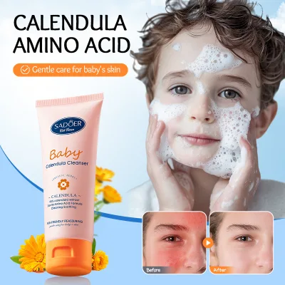 OEM Private Label Baby Calendula Amino Acid Gentle Soothing Cleanser Wholesale Moisturizing Baby Face Foam Cleanser