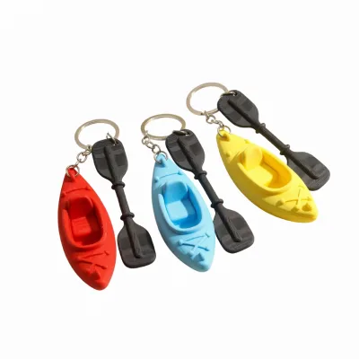 Silicone Keychain Rowing Pendant Custom Logo Promotional Gift Wholesale Durable Portable Sports Novel