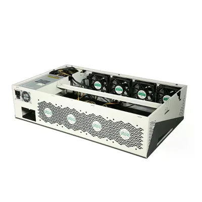 Brand New Computer Server Chassis 8 GPU Support with B75 Motherboard 3070 3080 3090 70MM Display Screen Fan Cooler for Desktop