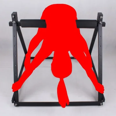 BDSM Adult Furniture Metal Training Horse Chair with Spreadeagle Restraint Frame Punishment Products