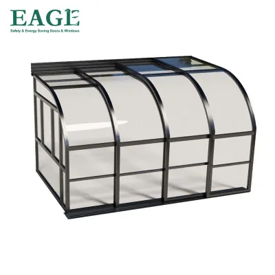 Commercial Polycarbonate Aluminum Telescopic Swimming Pool Enclosures with Automatic Opening