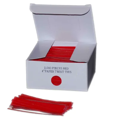 Seasonal Tie 2000pcs/Box Biodegradable Craft Paper Twist Tie Kraft Paper Coated Twist Band for Print Garbage Gift Custom Logo