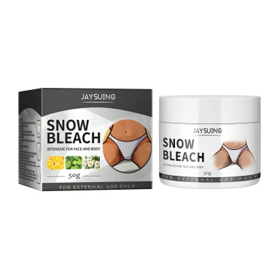 Private Label Organic Vegan Whitening Cream Mineral-Based Body Skin Lightening Underarm Snow Bleach for Dark Spot Removal