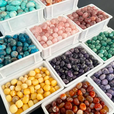 Wholesale Polished Healing Crystals Stones Assorted Rose Quartz Amethyst Healing Crystal Tumbled Stone