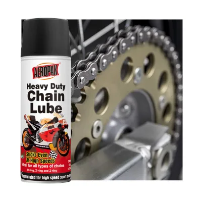 AEROPAK 200ml Aerosol Heavy Duty Anti Rust Environmentally Friendly Black Bike Motorcycle Chain Lube Spray 3 Year Shelf Life