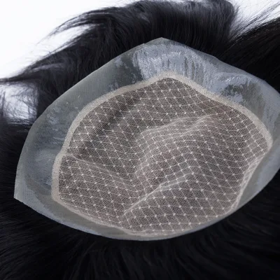 Dailmei Wholesale Customization Short Black Wig Handsome Male Daily Breathable NPU Men's Hair Block
