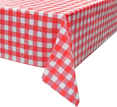 54 " X 108 " Rectangular Plastic Table Cloth Disposable Heavy Duty Tablecloth for Indoor or Outdoor Party Birthday