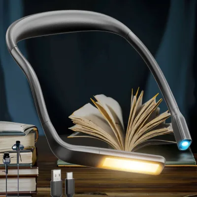 Adjustable Lighting Book Lamp with Flexible Neck Electric Battery Operated Optimal Reading Comfort in Bedroom