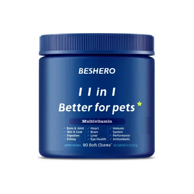 Factory Wholesale 11 in 1 Multivitamin Pet Nutritional Supplement Soft Chew Dog Vitamin Health Supplement for Pets