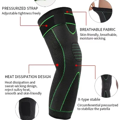 One Piece Long Sleeve Legging Sport Jumpsuit Leg Sleeve Soccer Compression Calf Sleeve