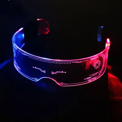 LED Luminous Glasses bar Party Dance Technology Glasses Acrylic Goggles Colorful Luminous Glasses