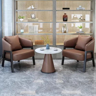 Business Reception Sofa & Luxury Leisure Office Negotiation Table Chair Tea Table Combination for Hotel Lobby Living Room Sets
