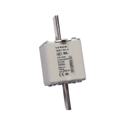 Wengart NH000 Knife Fuses 63A gG AC 500V Low Voltage 1-Pole Pack 3 High Breaking Capacity 120kA Visual Indicator Slim Format