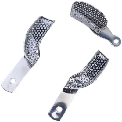 Dental Surgical Instruments Manual Impression Trays Universal Adjustable Upper Lower Teeth Stainless Steel