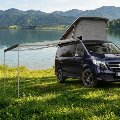 Awnlux W5510 Aluminum Compact Design Touch Screen & APP Control Side Mounted RV Awning for European Style Motorhome
