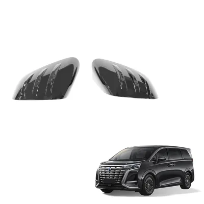 Car Rear Mirror Cover for Denza D9 LHD Side Door Mirror Cover Rear View Mirror Cover Carbon Fiber Pattern Exterior Accessories
