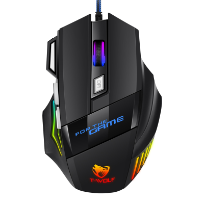 Hot Selling Ergonomic 7-Key Mechanical Gaming Mouse Right-Hand Oriented Wired Optical Mouse for Desktop Gaming