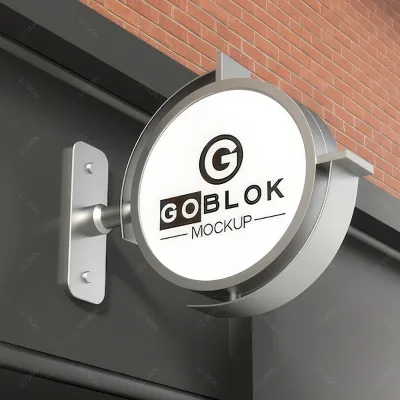 Hight Quality Circle Led Light Box Steel Acryl Advertising Light Boxes 3D Outdoor Custom logo Light Box Sign