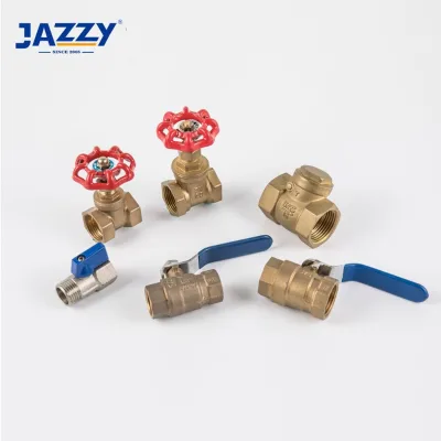 JAZZY Professional 1/4"to 4" BSP/BSPT/NPT Brass Gate Valve Manufacturer Brass Fitting Plumbing Forged Compression Fitting Hydrau