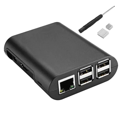 Enokay hot selling case for raspberry pi 3 pi 2 case model +2 heatsink+screw driver for raspberry pi2/pi3 case