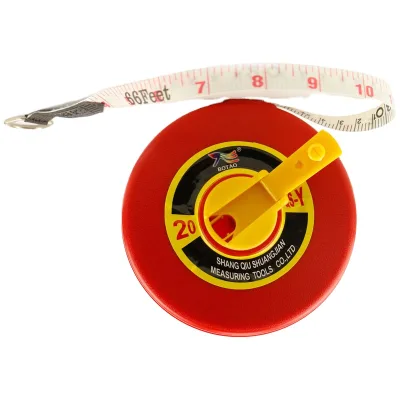15m 30m 50m Nylon Coating Steel Long Measure Tape for Construction