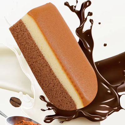 Ovaltine Nagasaki Cake - Double-Layered Cocoa & Vanilla Sponge Cake with Caramel Coating (Individually Packed)