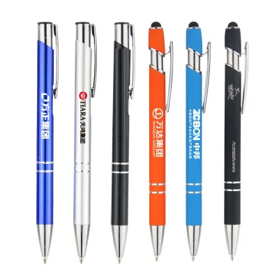 1.0mm Nib Metal Aluminum Pen Custom Logo Ballpoint Pen for Corporate Gifts