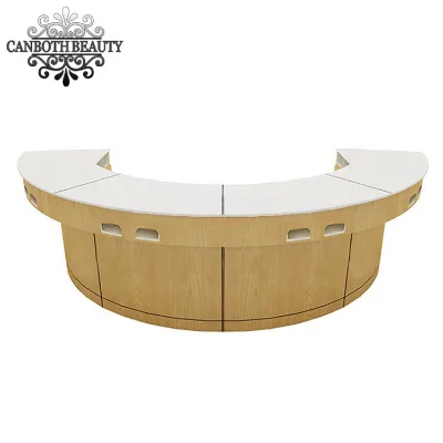 Half Circle Manicure bar Table Marble Top / Nail bar Table with Uv Light BC-M753