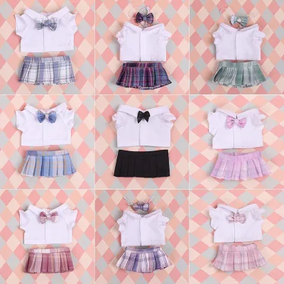10CM/15CM/20CM Mini Doll JK Uniform Set - Kawaii Schoolgirl Outfit for Fashion Dolls