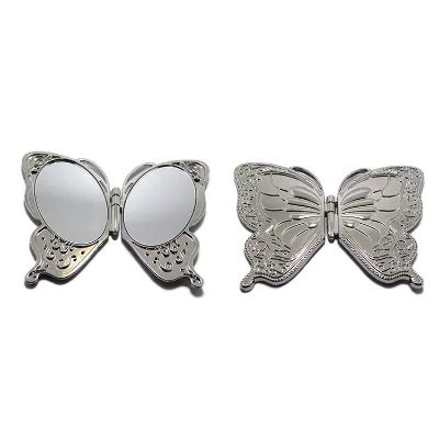 BSCI Certified Luxury Cosmetic Mirror Customized New Metal Butterfly Folding Design Double Personalized Manufactured Premium