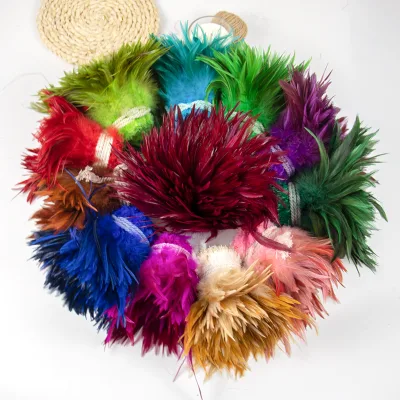 Natural Dyed Pheasant Chicken Neck Feather for Diy Crafts Rooster Plumas Clothing Jewelry Earring Party Accessories
