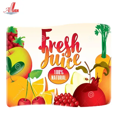 10ft Portable Backdrop Stand Dye Sublimation Tension Fabric Trade Show Booth For Exhibition